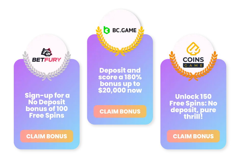 Olympus of Casinos the Top 3 rated casinos on CryptoGamble with Gold, Silver and Bronze awards
on Mobile