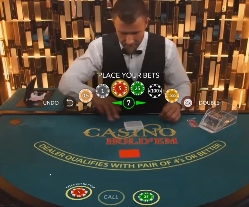 casino holdem inital bet options