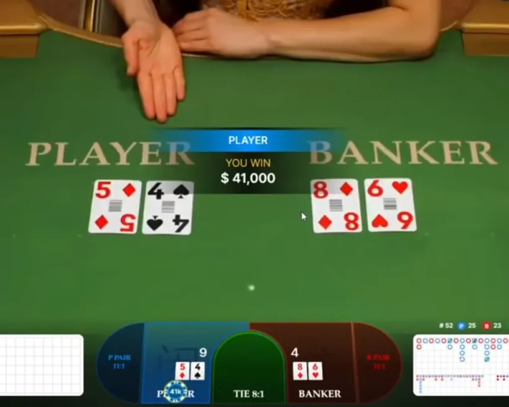 crypto baccarat example win