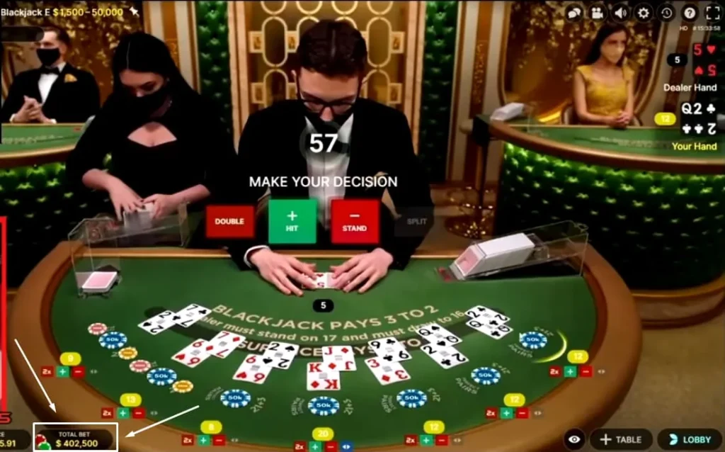 making a decision in crypto blackjack