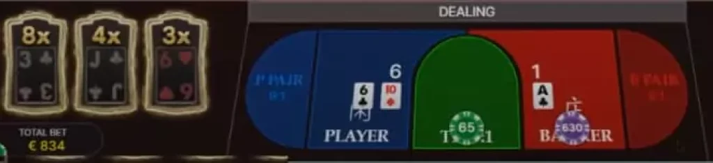 possible multipliers in baccarat